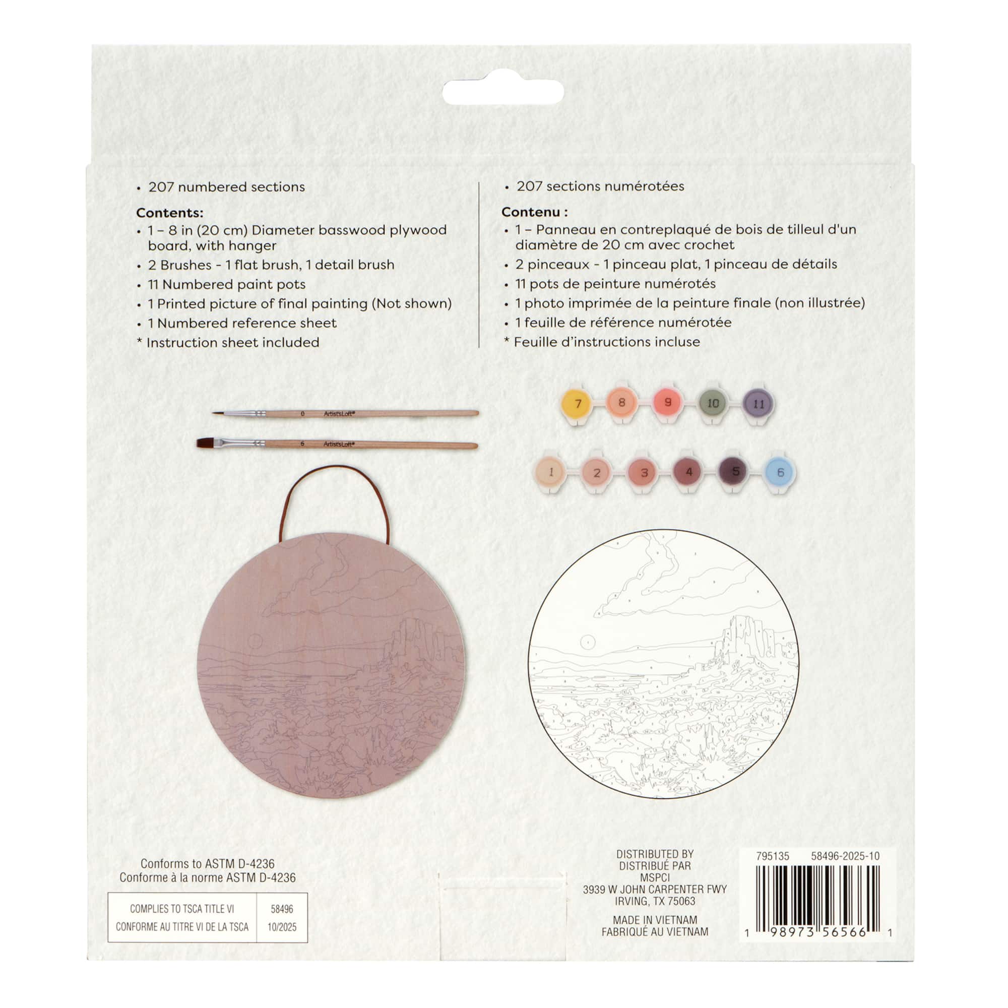 Desert Sunset Paint-by-Number Plywood Surface Kit by Artist's Loft®